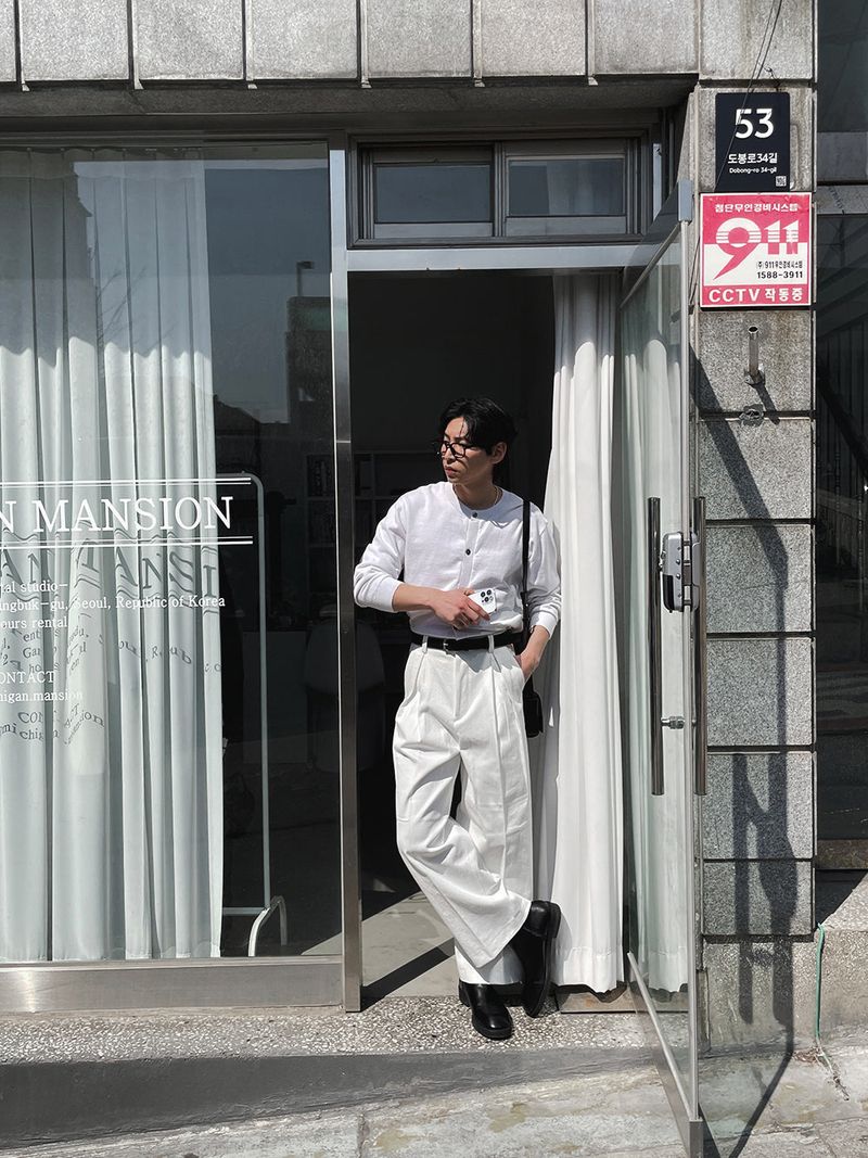 ASCLO Reverse Tuck Cotton Pants (4color)