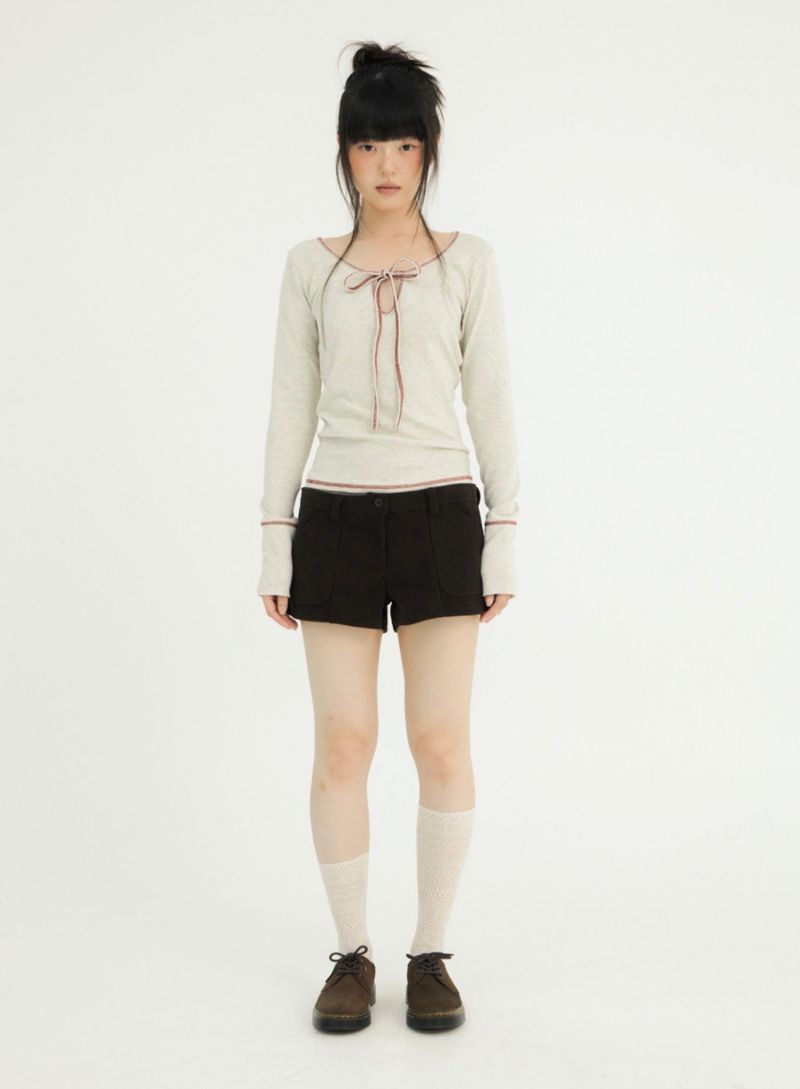LOW CORDUROY SHORTS BROWN