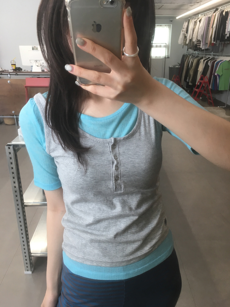 Classic Henry Button Sleeveless (4color)