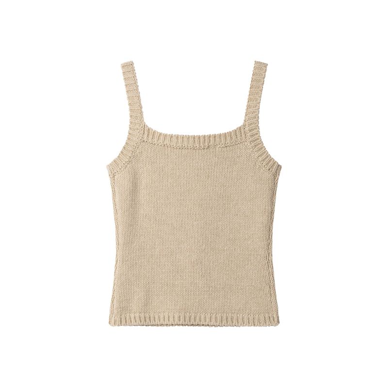 KNIT SLEEVELESS (OATMEAL)