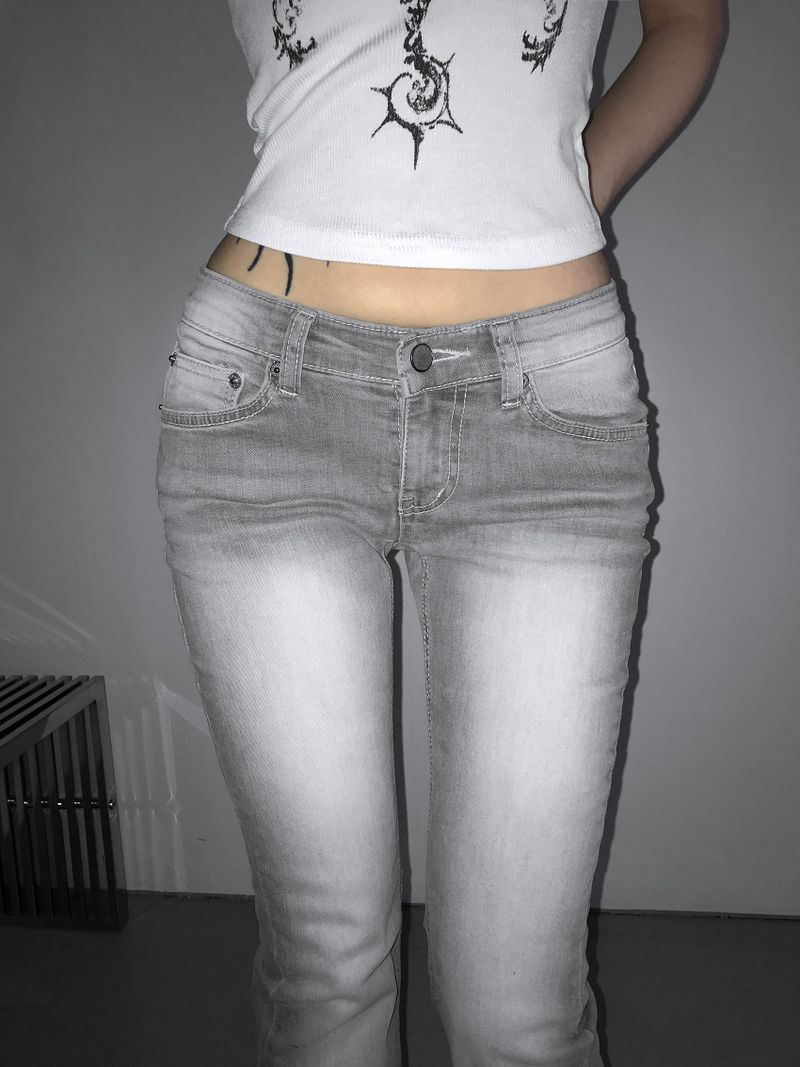 0459 cool grey washing jeans