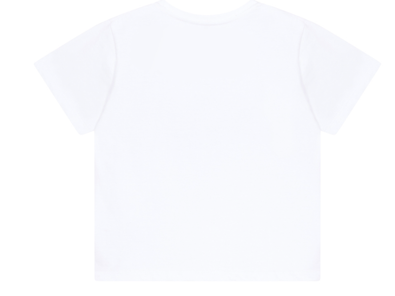 [mnem] olive print cropped t-shirt (white)