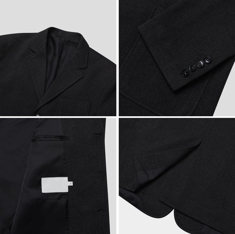 ASCLO Wool Herringbone Retro Jacket & Pants (Khaki Brown)