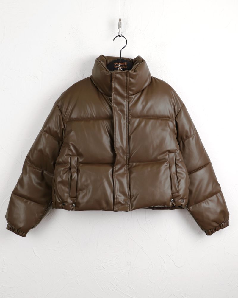 4color] マレムレザースナップクロップショートパディング