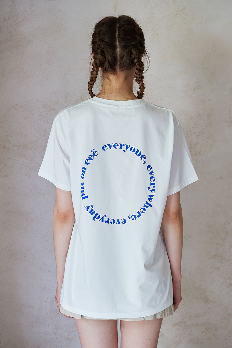 ROUND LOGO OVERSIZED T-SHIRTS_2COLORS