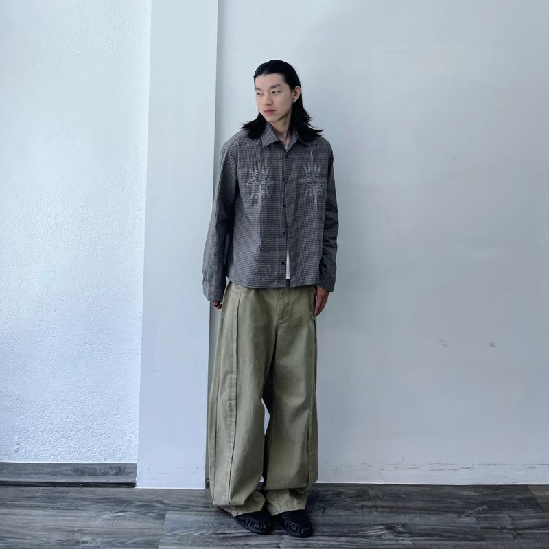 Tarburst Embroidered Check Shirt