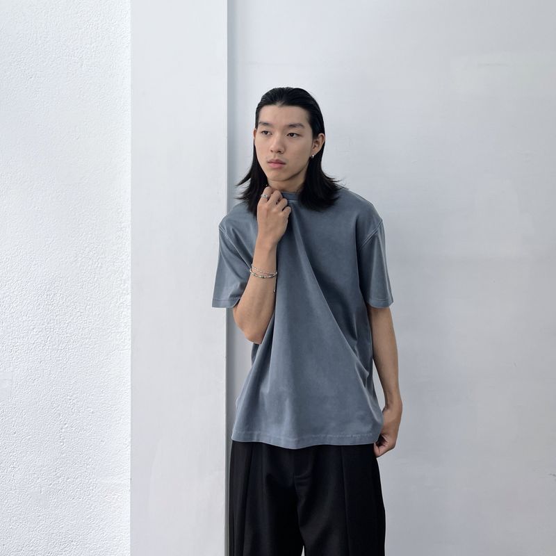 Mist Grey Washed Tee
