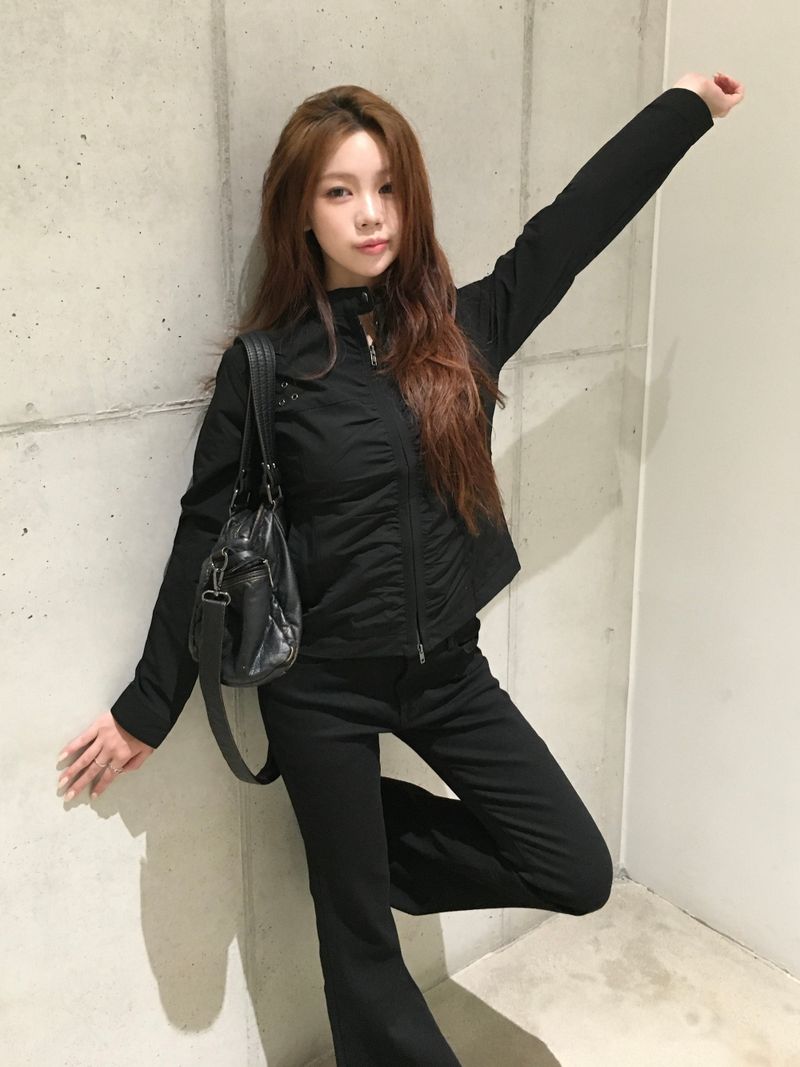 Rosy Shirring Cotton Rider Jacket (3c)