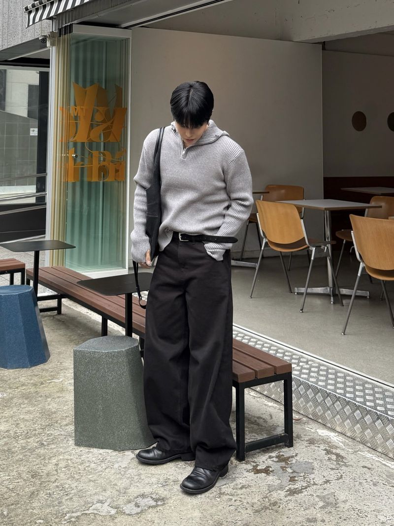 Tail hooded warmer knitwear