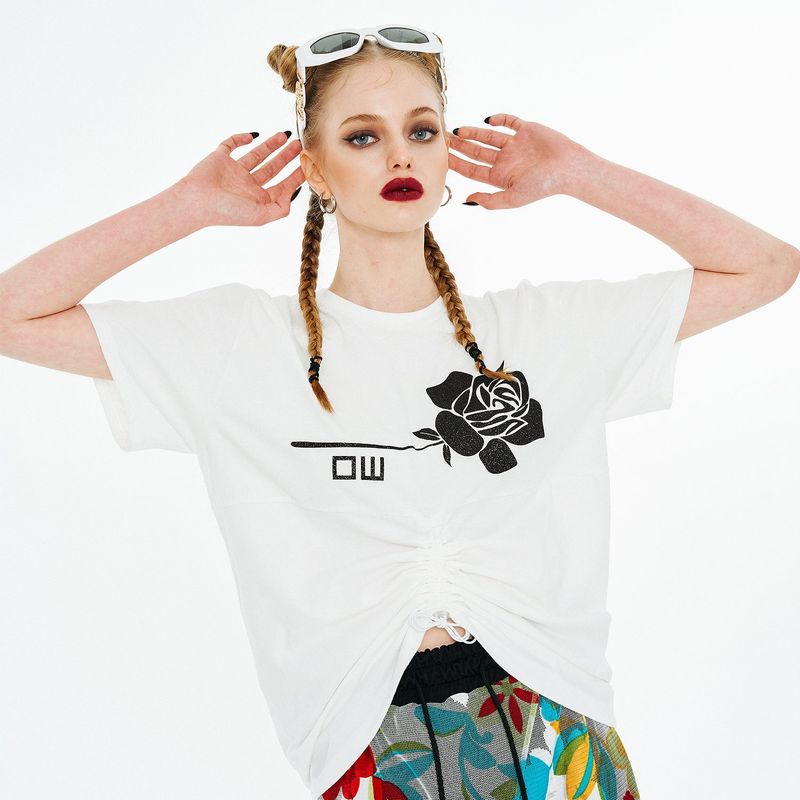 Sleeping Rose T-shirt [White]