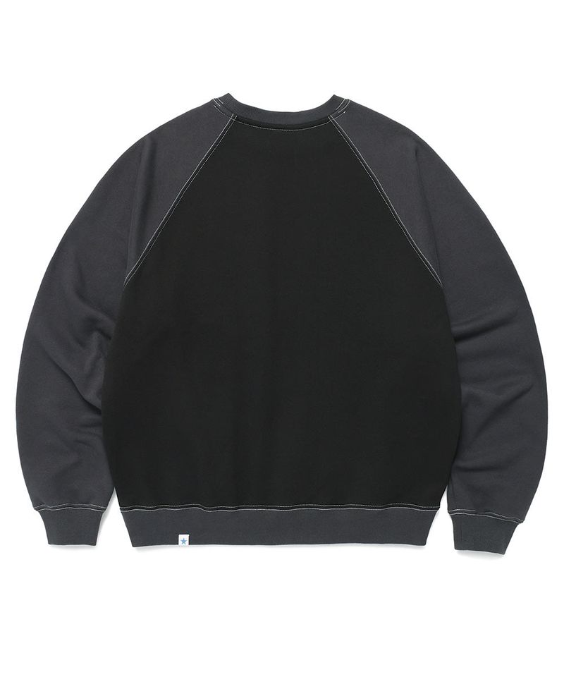 GUERILLA SLAMMERS RAGLAN SWEATSHIRT BLACK(CV2DFUM445A)