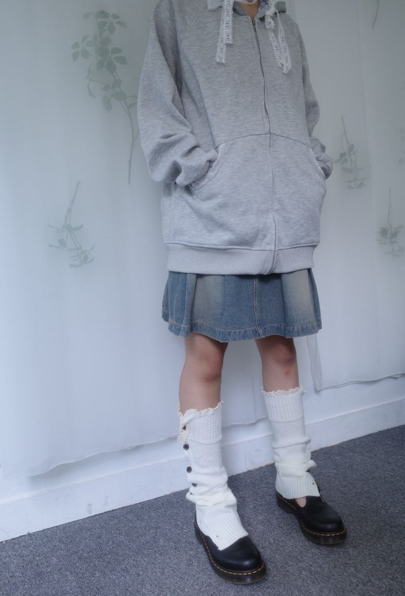 Petite Check Hooded Zip-Up