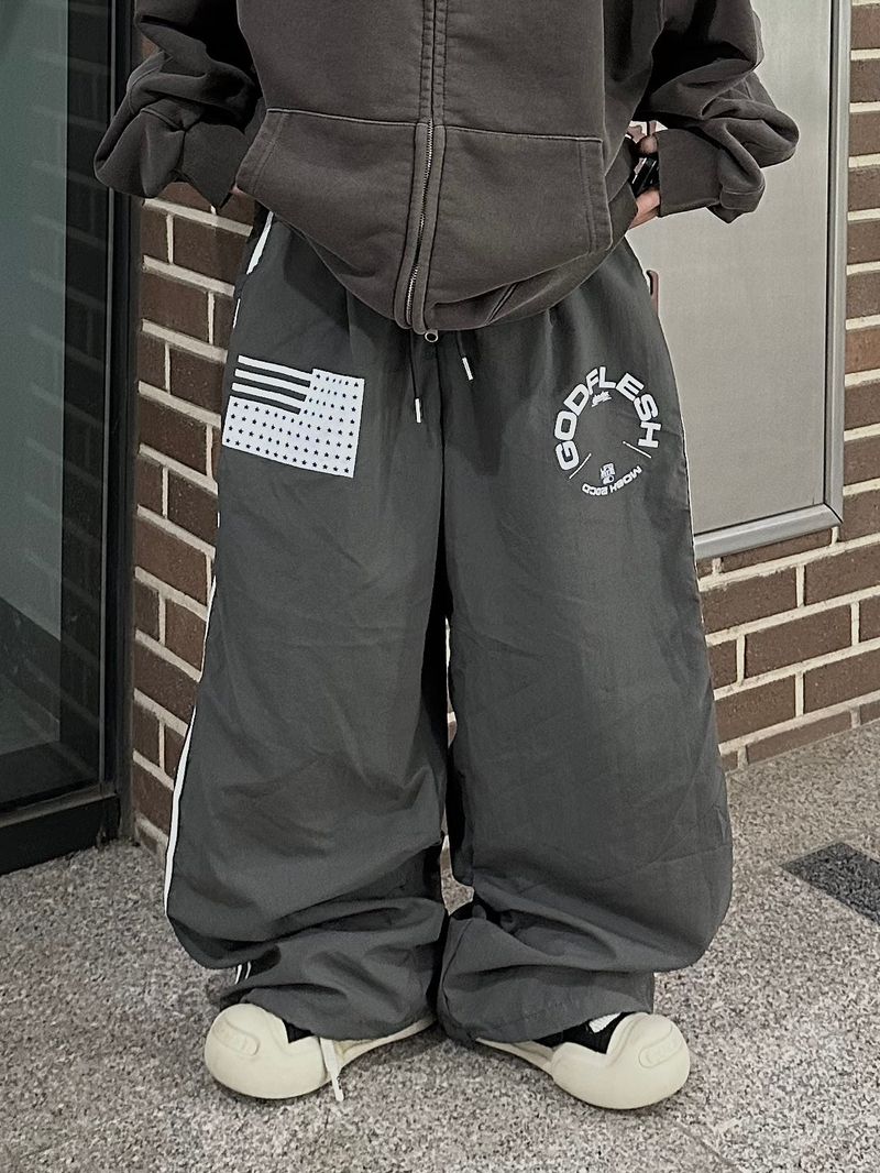 flag track nylon pants
