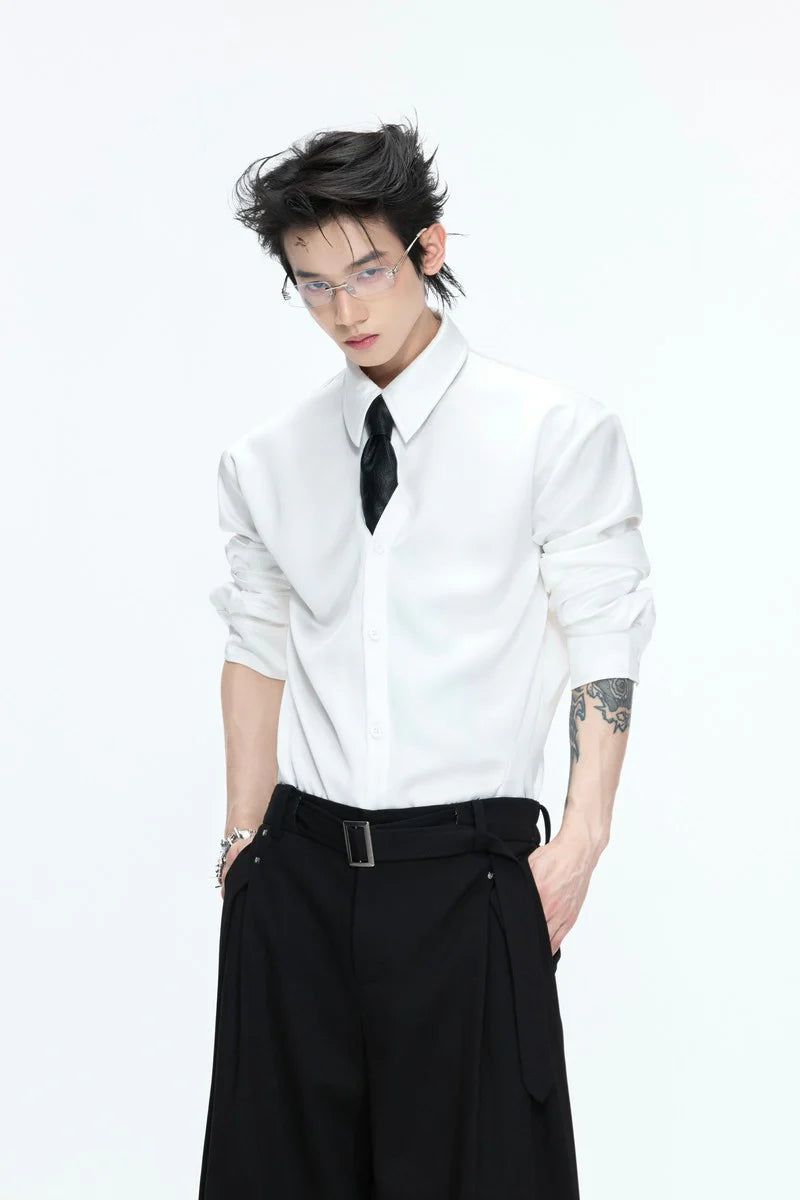 Satin Draped Shirt