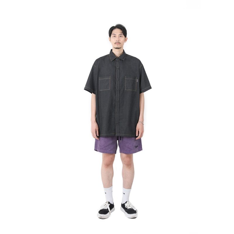 CORDUROY LOGO HALF PANTS PURPLE