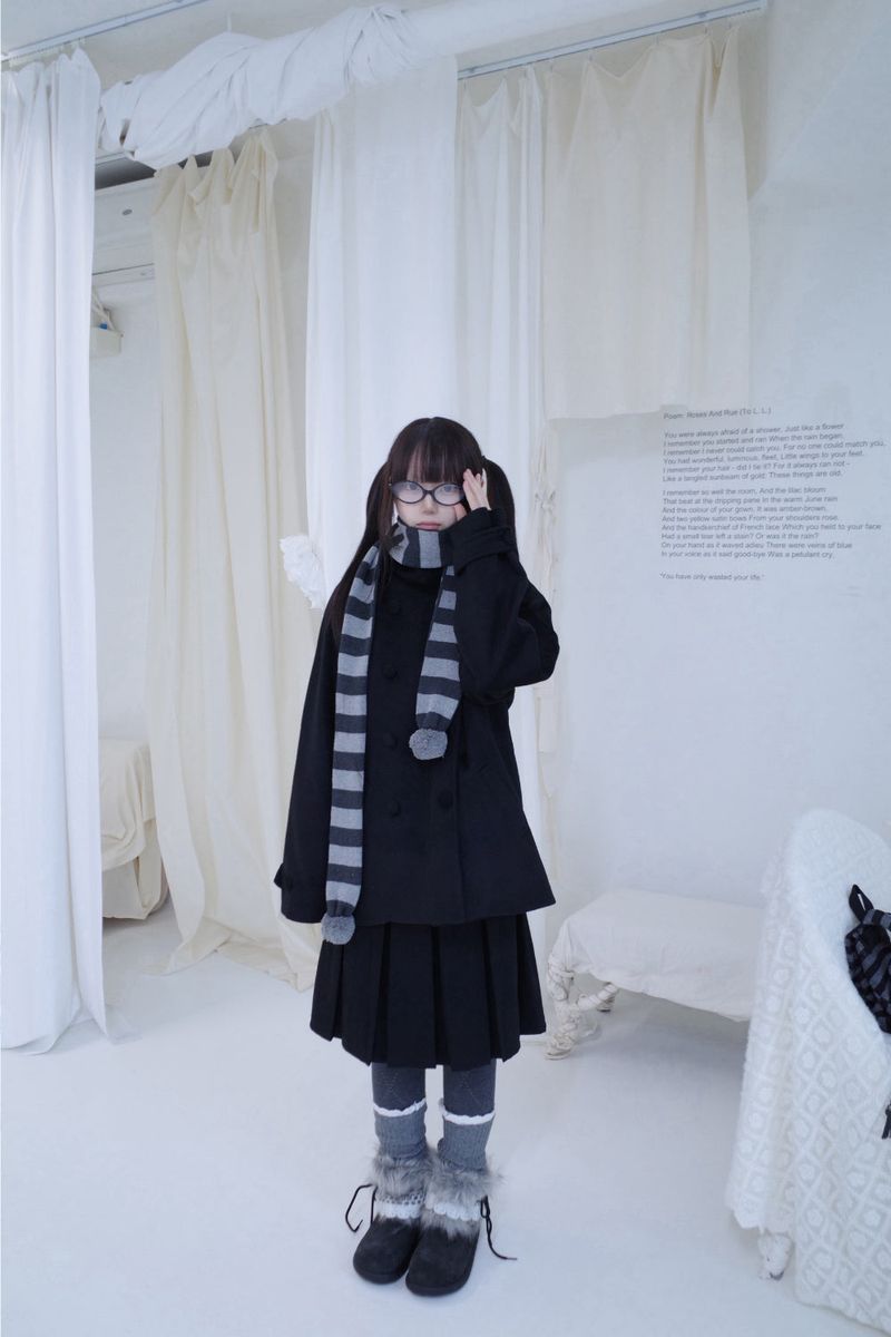 Bonju double half hood coat (2color)