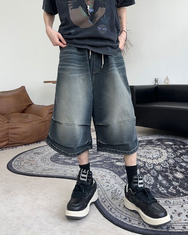 SATIIIZ（サティーズ）の「Epearl pintuck Bermuda denim pants（Pants）」