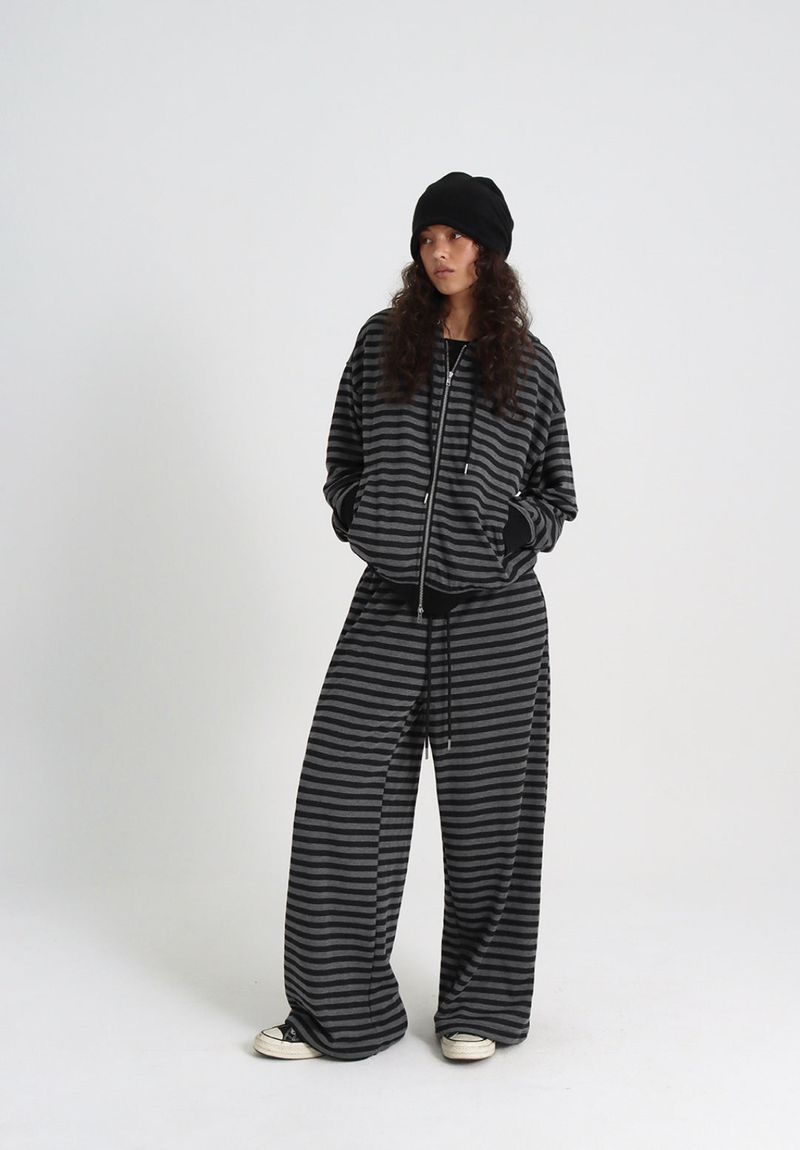 [B-BASIC] Stripe Banding Pants