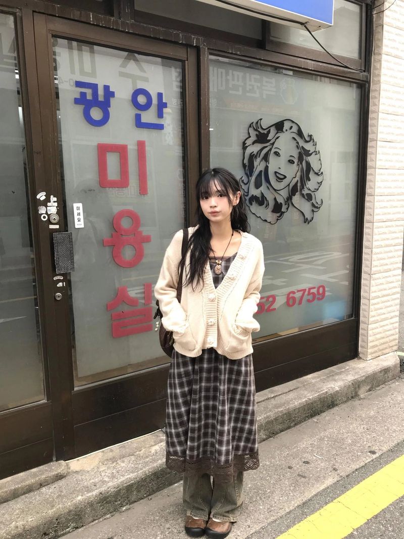 da flower knit cardigan