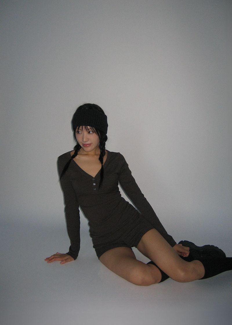 RIB BUTTON LONG TEE