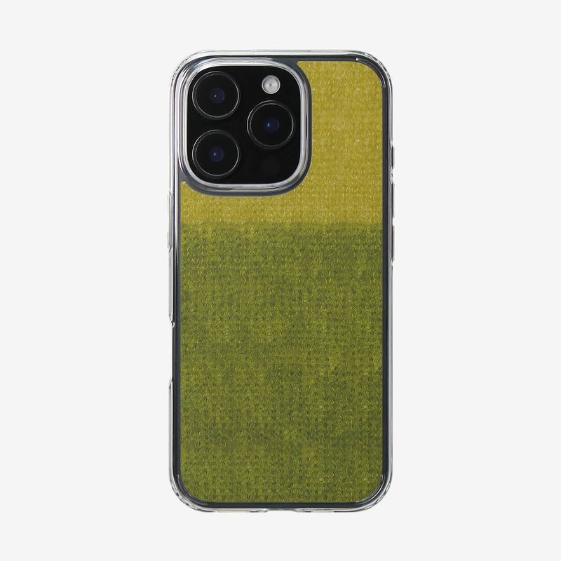 TWO - TONE MOHAIR HARD JELL CASE - GREEN