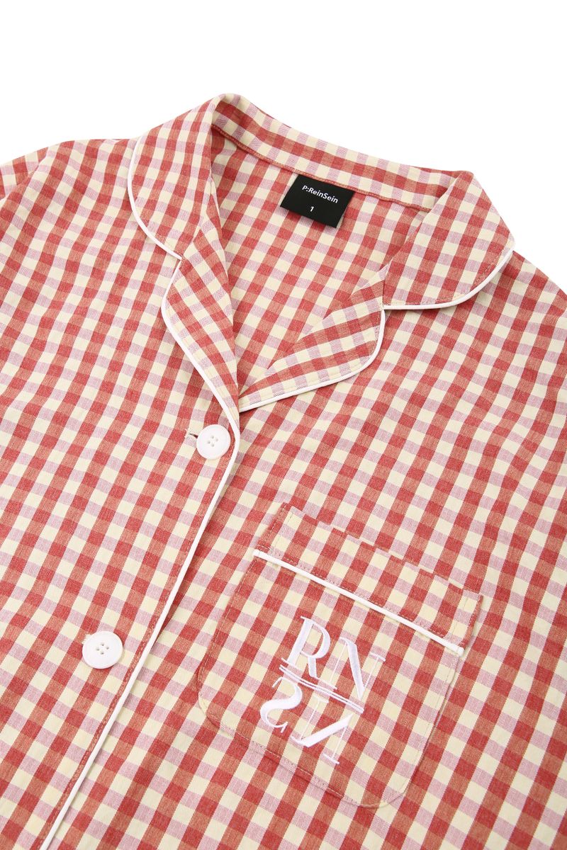 PRS Red Check Pajama Long Pants Set-up