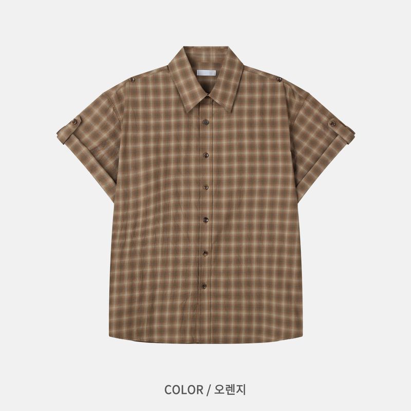 Asa Checked Half Shirt
