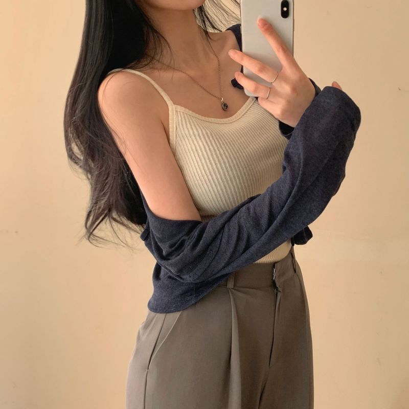 [BELLIDE MADE] CASTERA RIB KNIT CAMISOLE