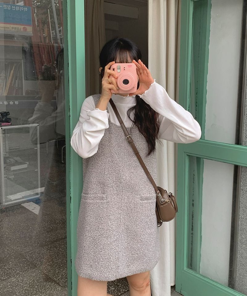 Winter Bouclé Bustier Mini Dress