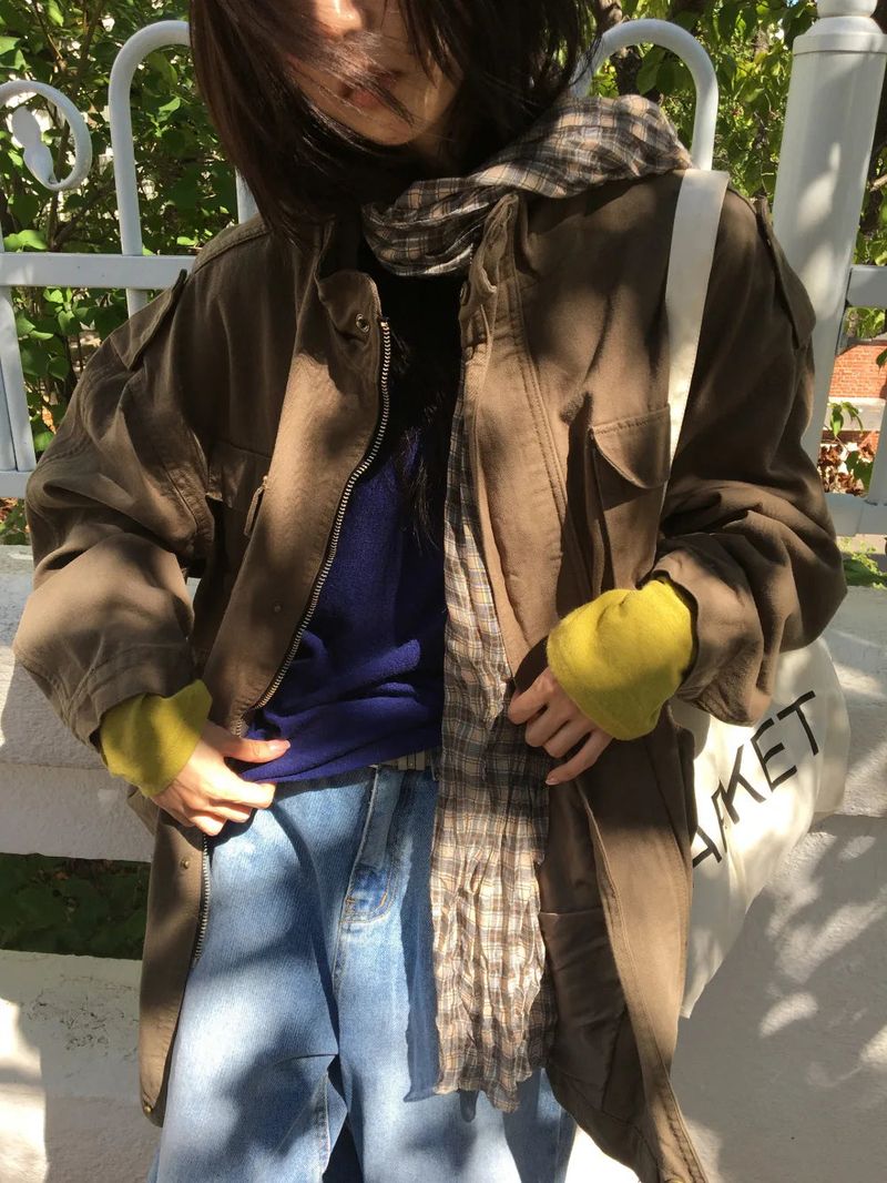 Kiki Pleated Check Scarf (2color)