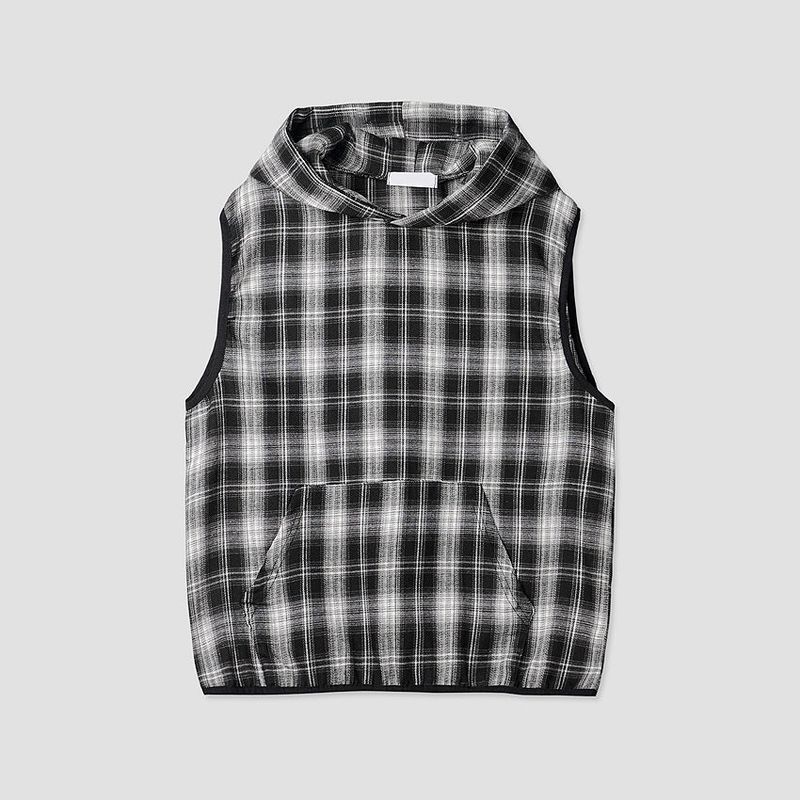 No.1263 D check hood VEST