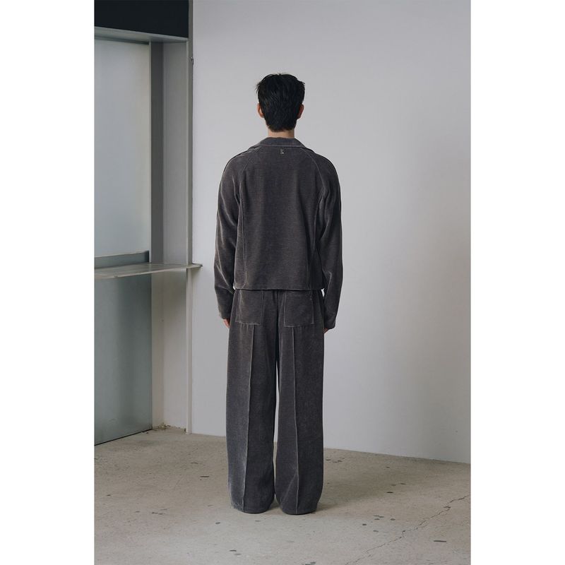 Velvet corduroy line pants(Charcoal)