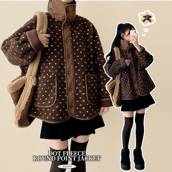 O'Fle Heart Dumble Soft Pockets High-Neck Jumper