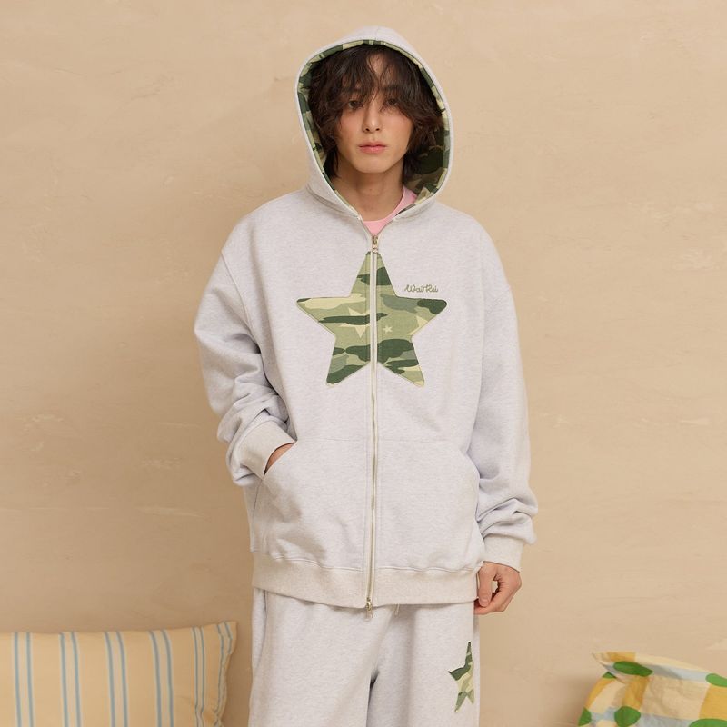 Big Star Applique Hood Zip Up