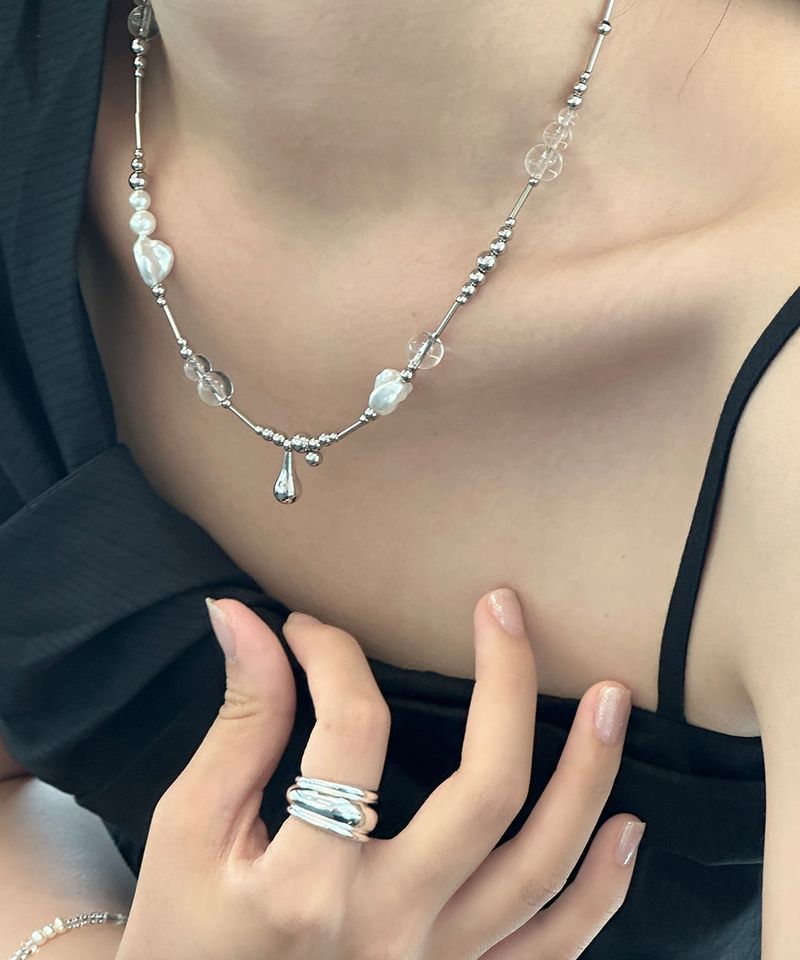 vintage bell rod necklace