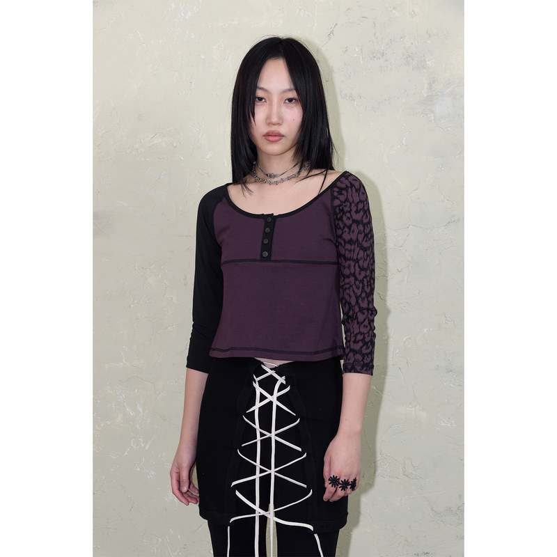 Still Lethardy（スティル レサーディ）の「3/4 SLEEVE RAGLAN CROP T-SHIRT（Tops）」