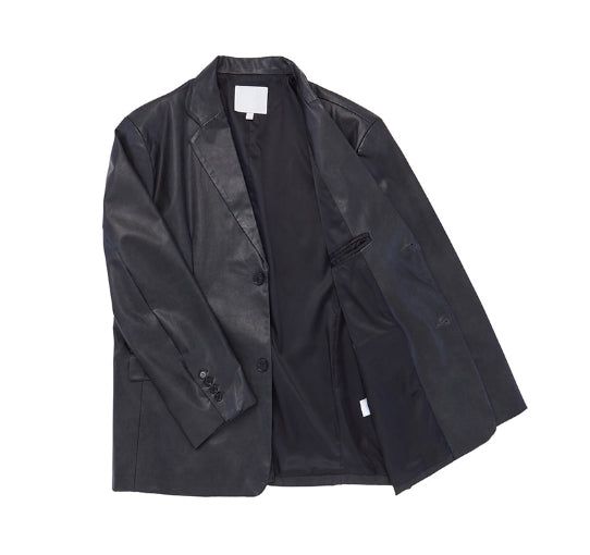 Kates leather over blazer