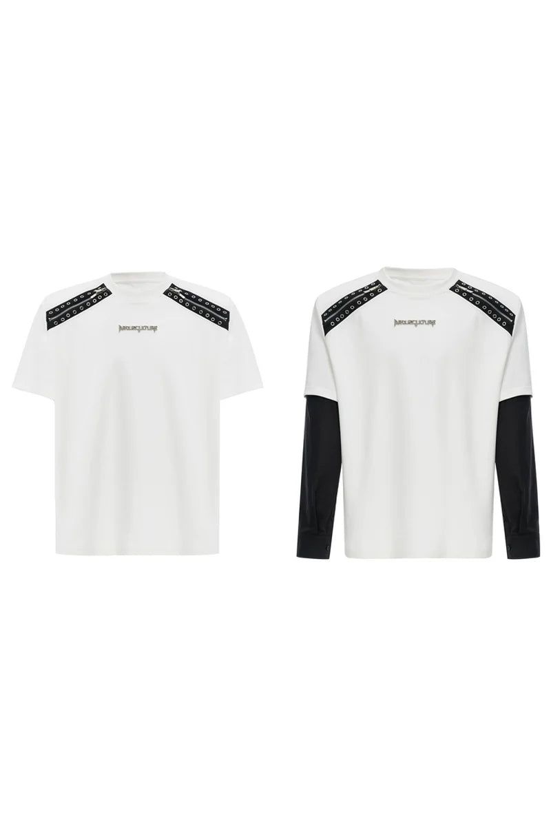 Deconstructed Colorblock Shirt-Tee