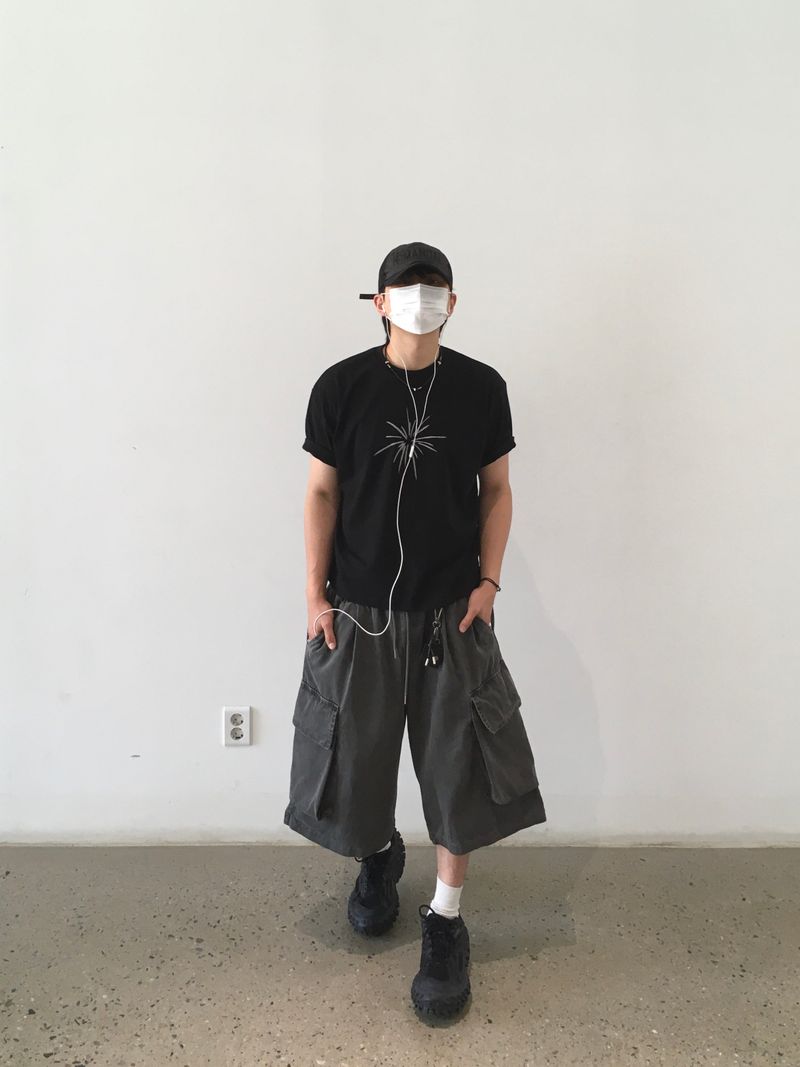 Enterme Pigment Cargo Bermuda Pants 4C