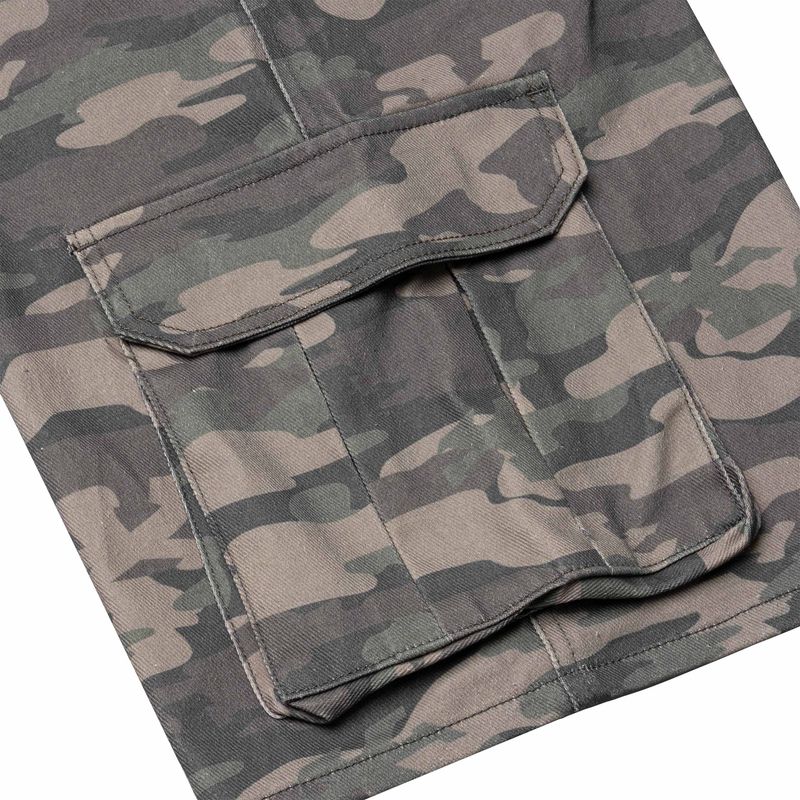DirtyCoins Drawstring Camo Denim Cargo Shorts