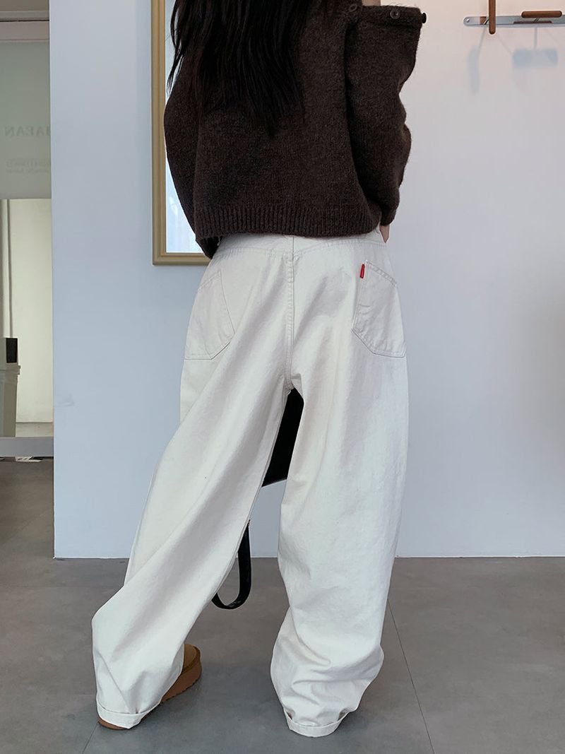TURN POCKET WIDE COTTON PANTS (2C)