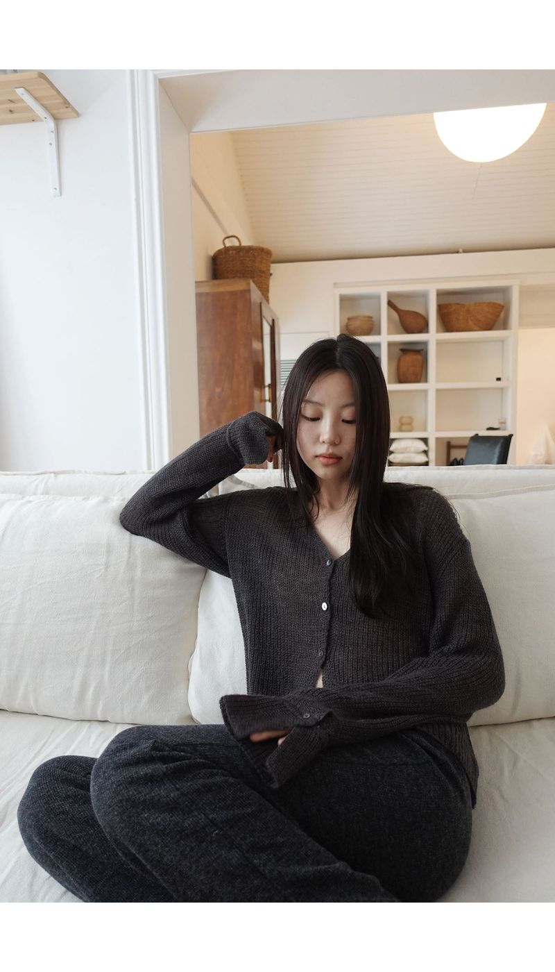 Lily kid mohair cardigan (2C)