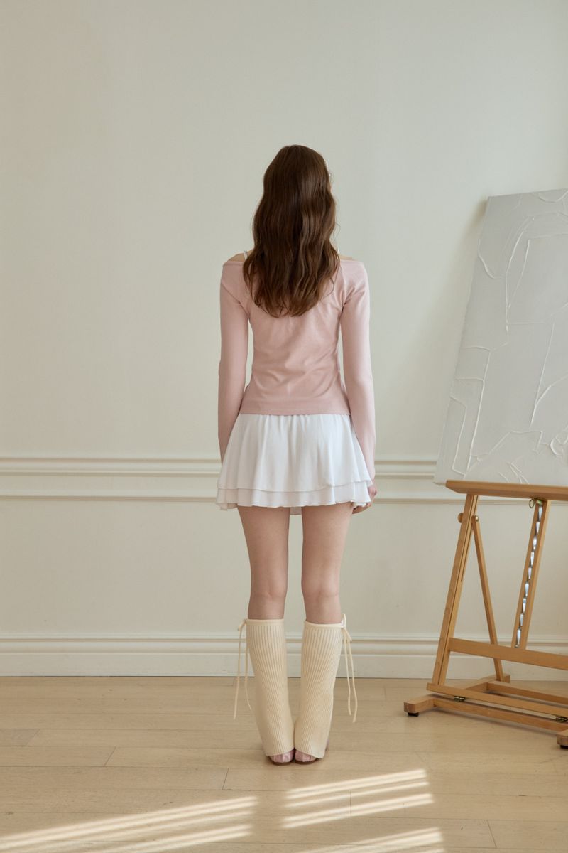BALLET RIBBON LAYERED T-SHIRT