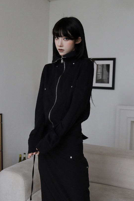 Cats Line Hood Zip-up