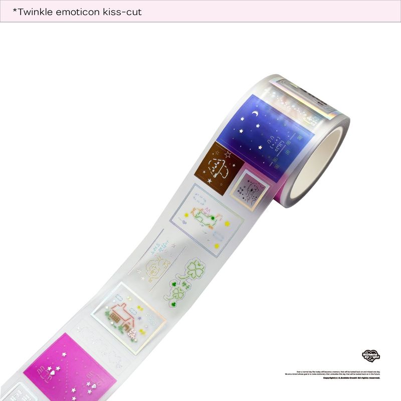 Twinkle emoticon kiss-cut