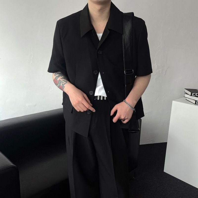 CR Clock Stan Collar Half Crop Jacket (2 colors)