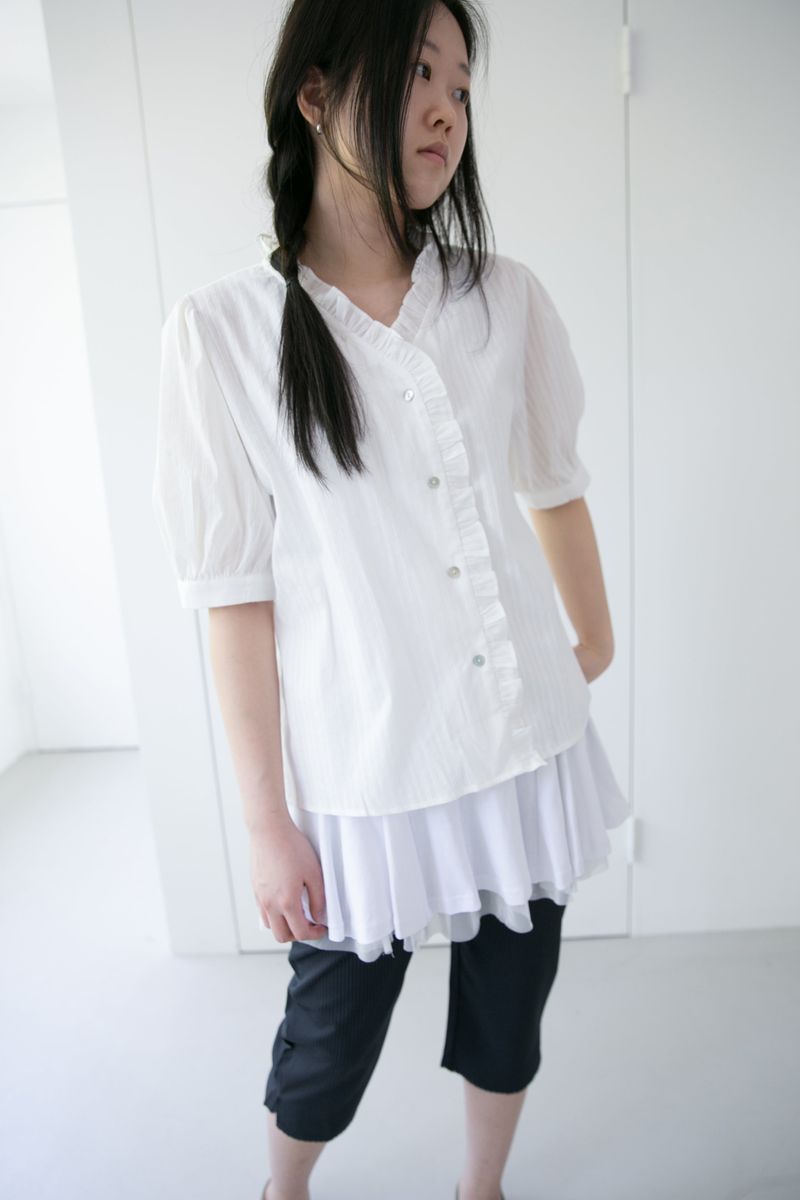 mesh layered sleeveless ops(2colors)