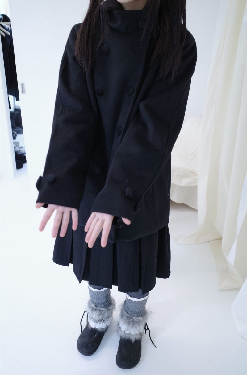 Bonju double half hood coat (2color)