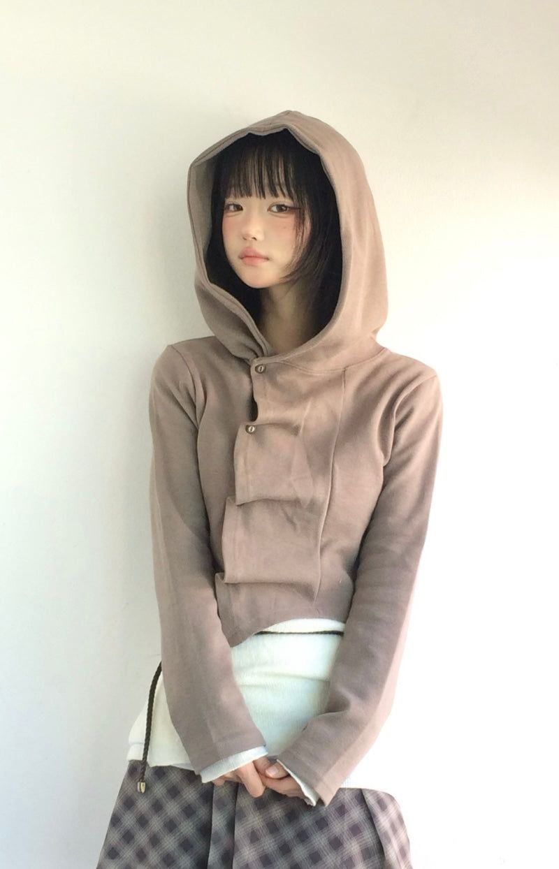 Rough Cutout Hoodie Jacket