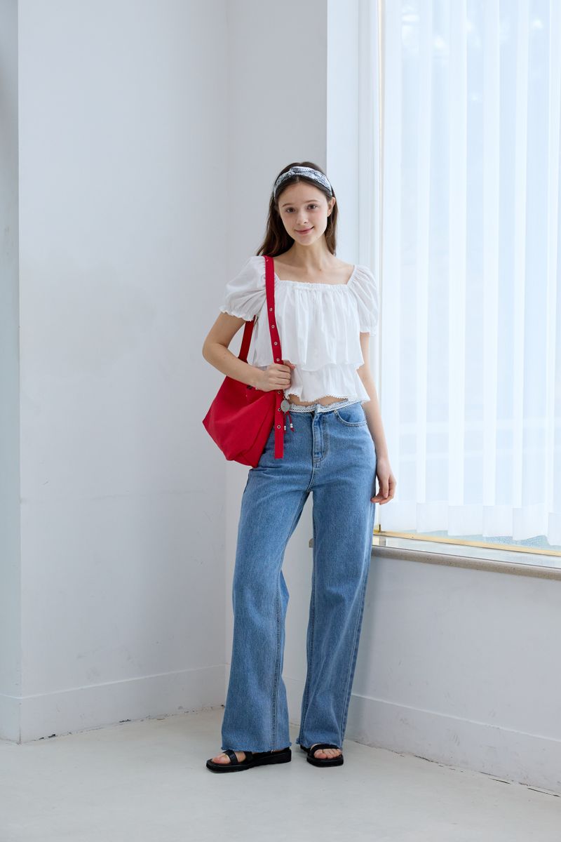 WILD FRINGE DENIM PANTS